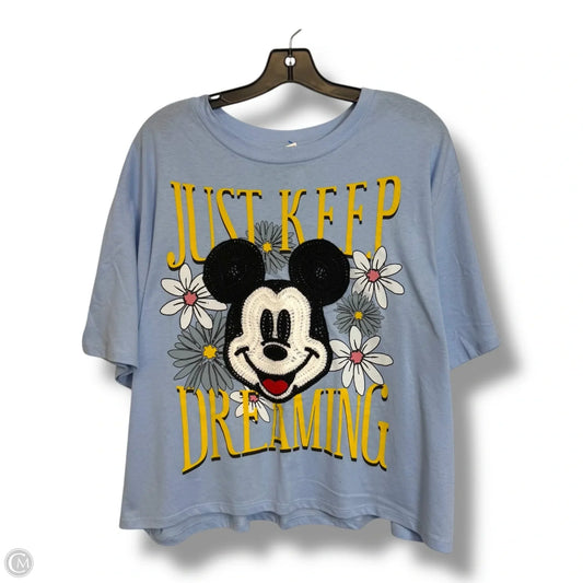 Top Short Sleeve Basic By Clothes Mentor In Blue, Size: 3x