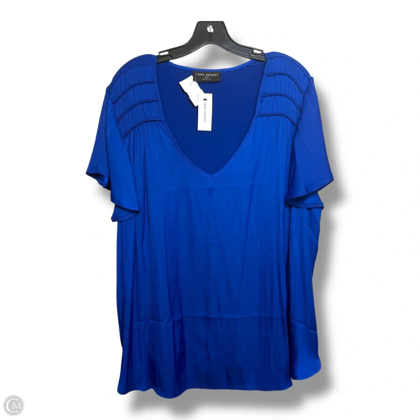 Top Short Sleeve By Lane Bryant In Blue, Size: 1x