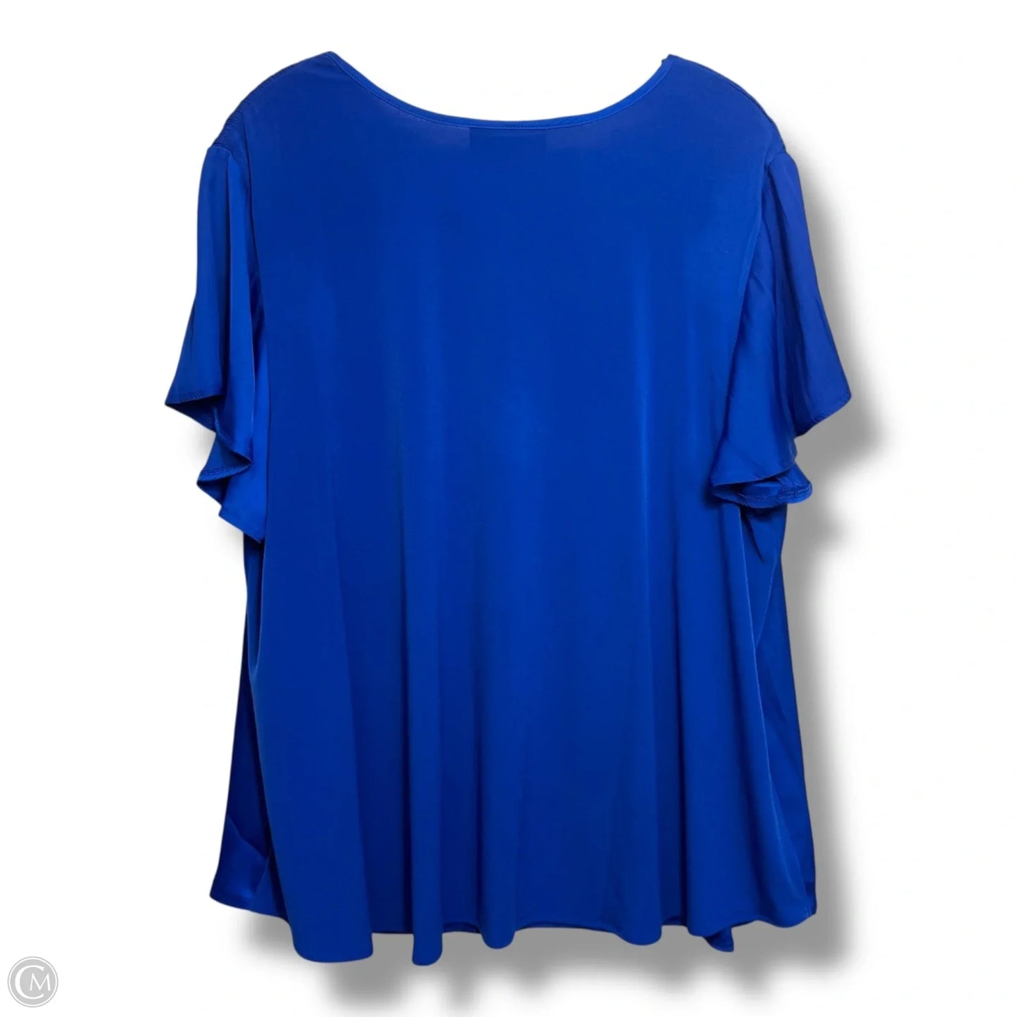Top Short Sleeve By Lane Bryant In Blue, Size: 1x