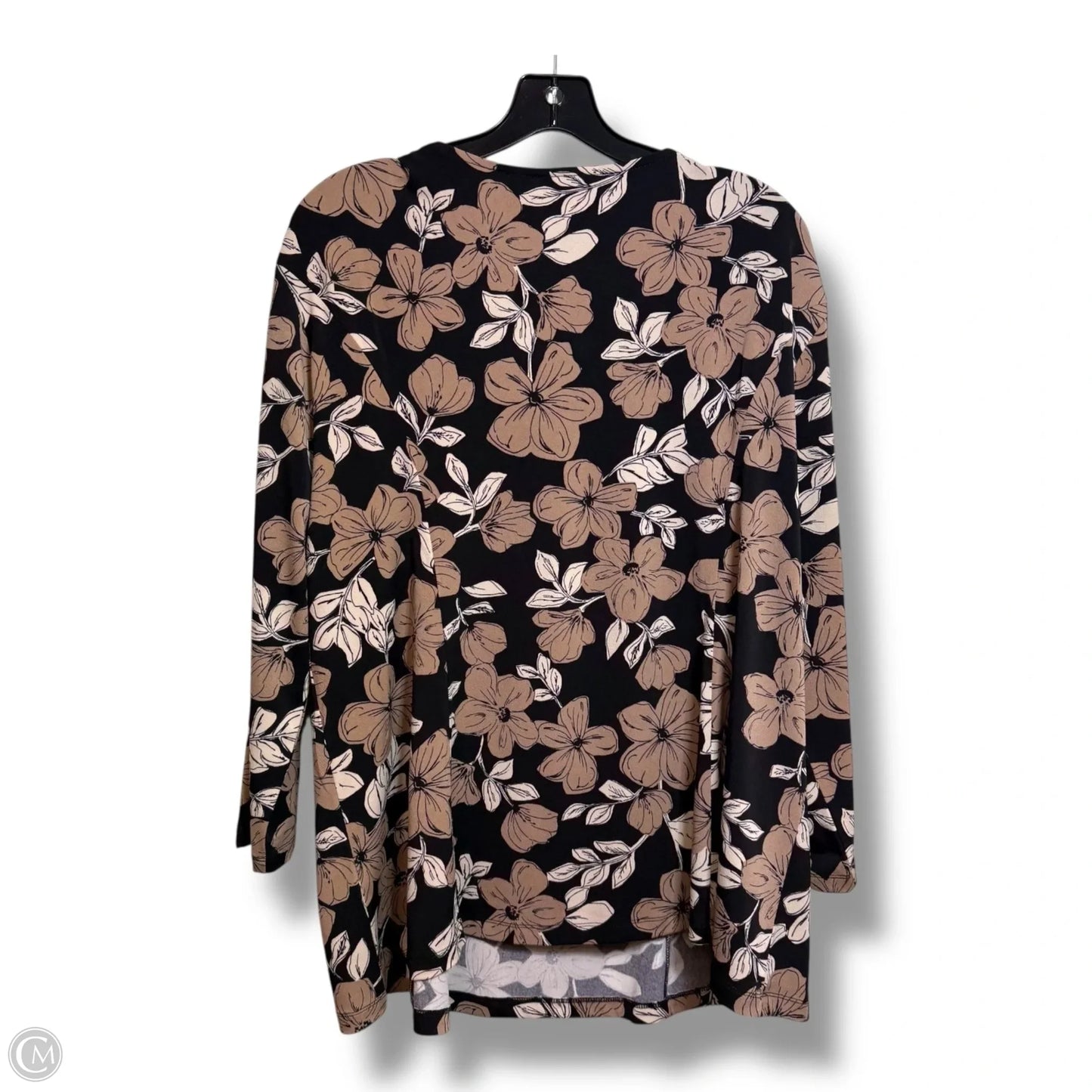 Top 3/4 Sleeve By Susan Graver In Floral Print, Size: Xl