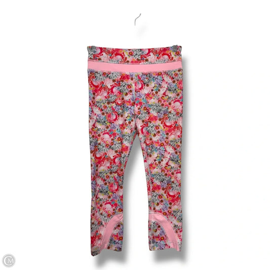 Athletic Leggings By Lululemon In Floral Print, Size: 4