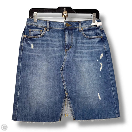 Skirt Mini & Short By Loft In Blue Denim, Size: 4