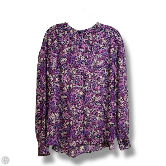 Blouse Long Sleeve By Lane Bryant In Floral Print, Size: 18