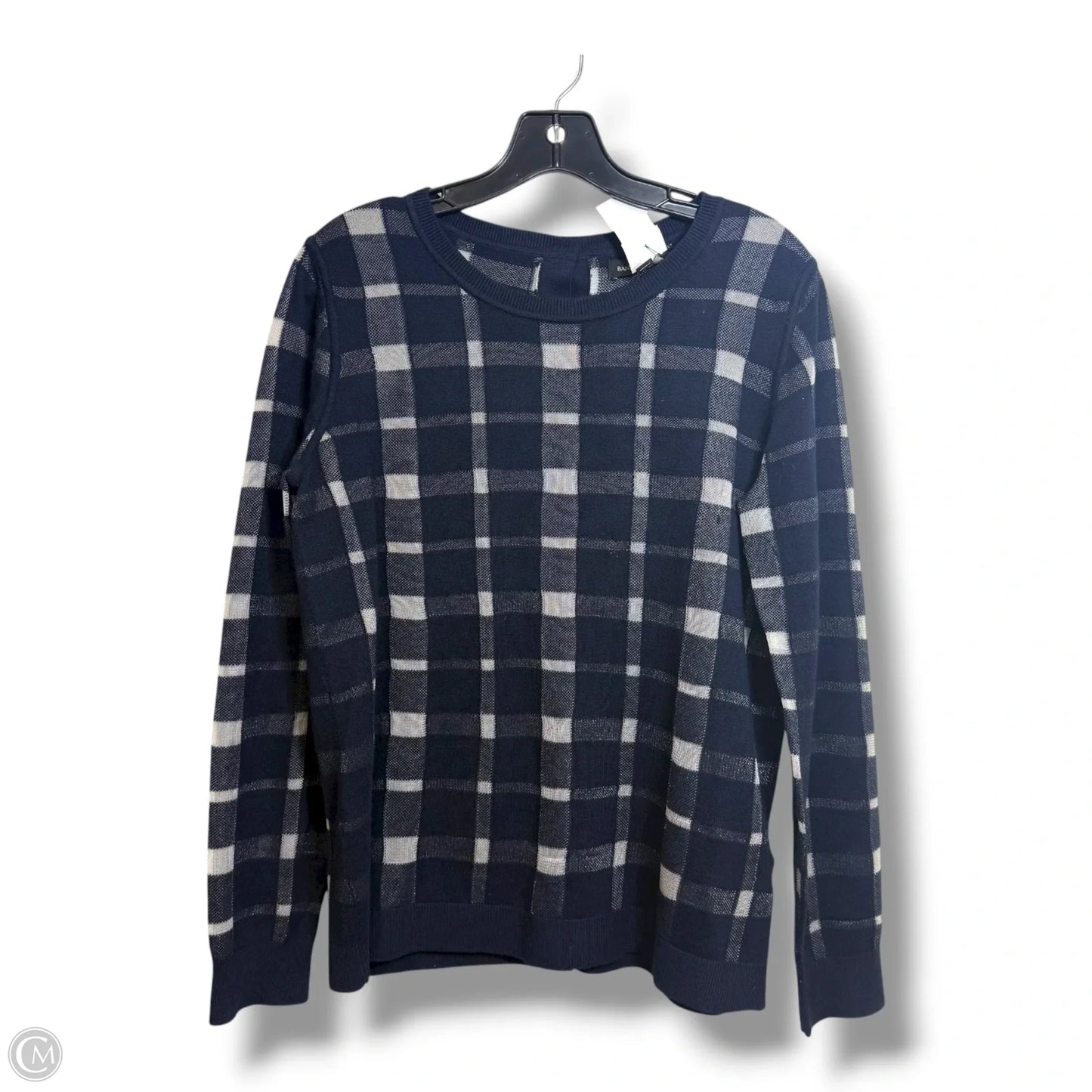 Top Long Sleeve By Banana Republic In Checkered Pattern, Size: M
