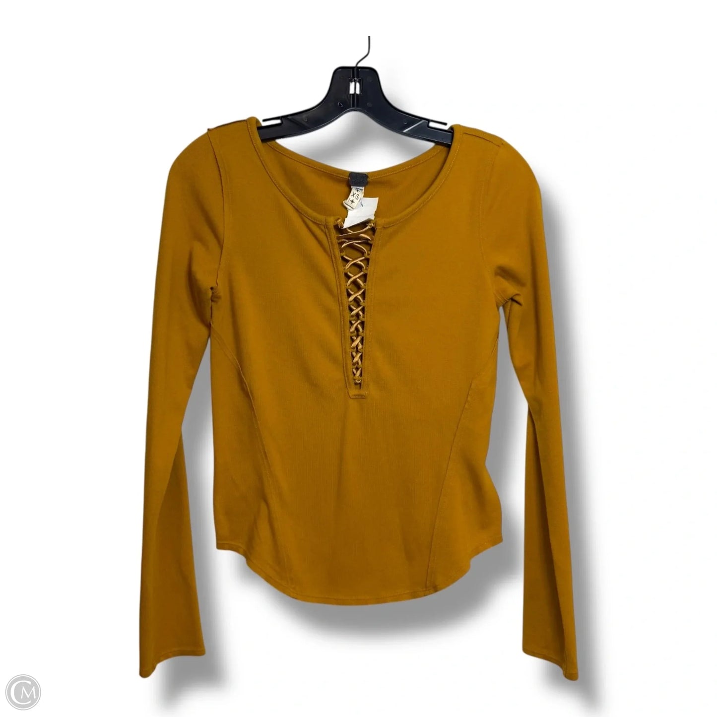 Top Long Sleeve By We The Free In Gold, Size: Xs