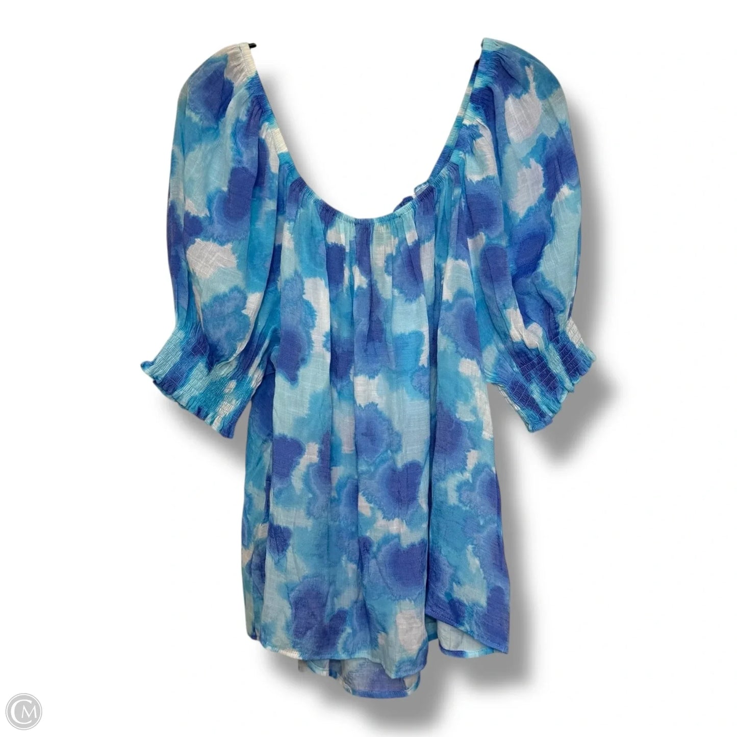 Top Short Sleeve By Zac And Rachel In Blue, Size: 2x