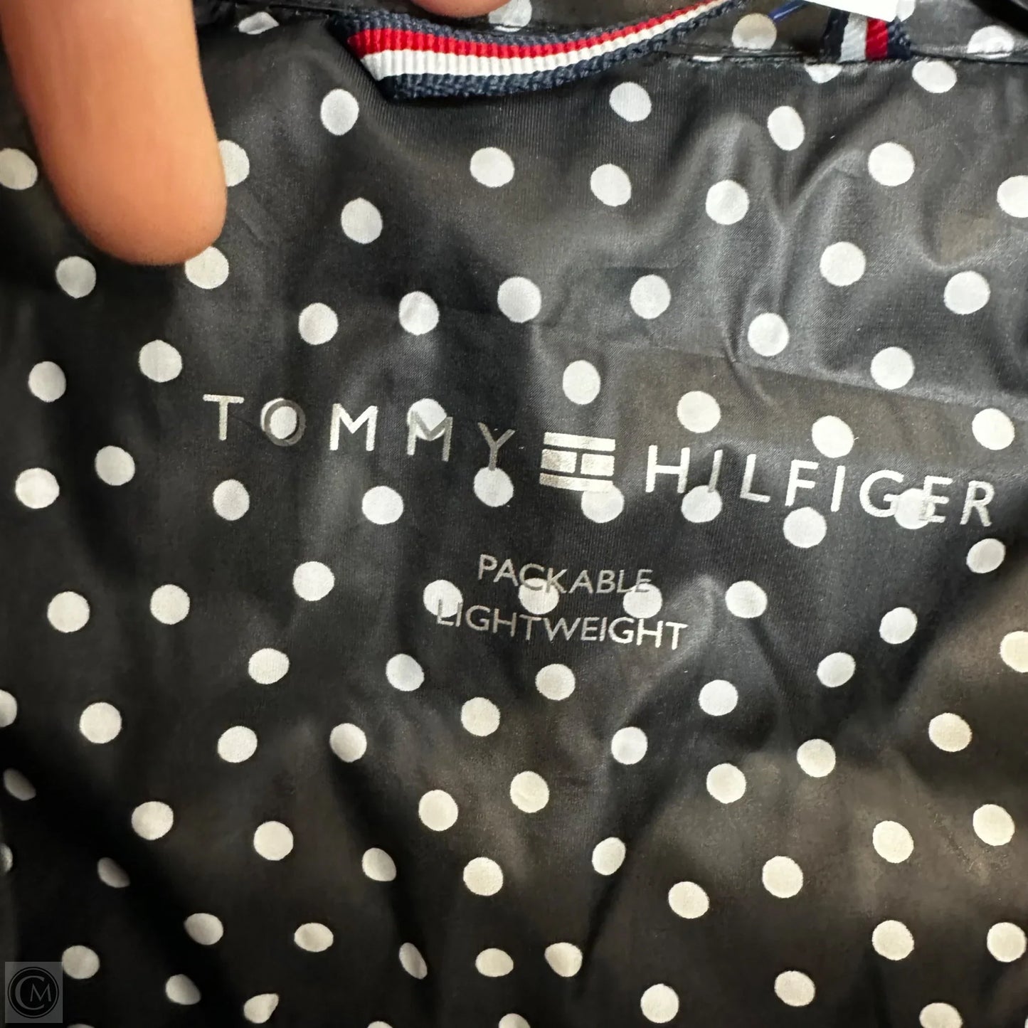 Vest Puffer & Quilted By Tommy Hilfiger In Polkadot Pattern, Size: Xl