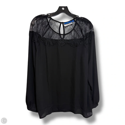 Top Long Sleeve By Apt 9 In Black, Size: L