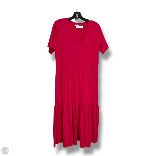 Dress Casual Midi By J. Crew In Pink, Size: L