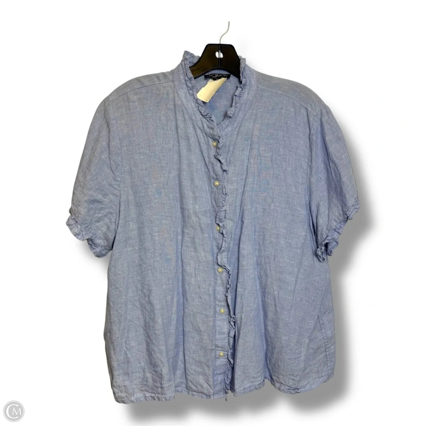 Top Short Sleeve By J. Crew In Blue, Size: Xxl