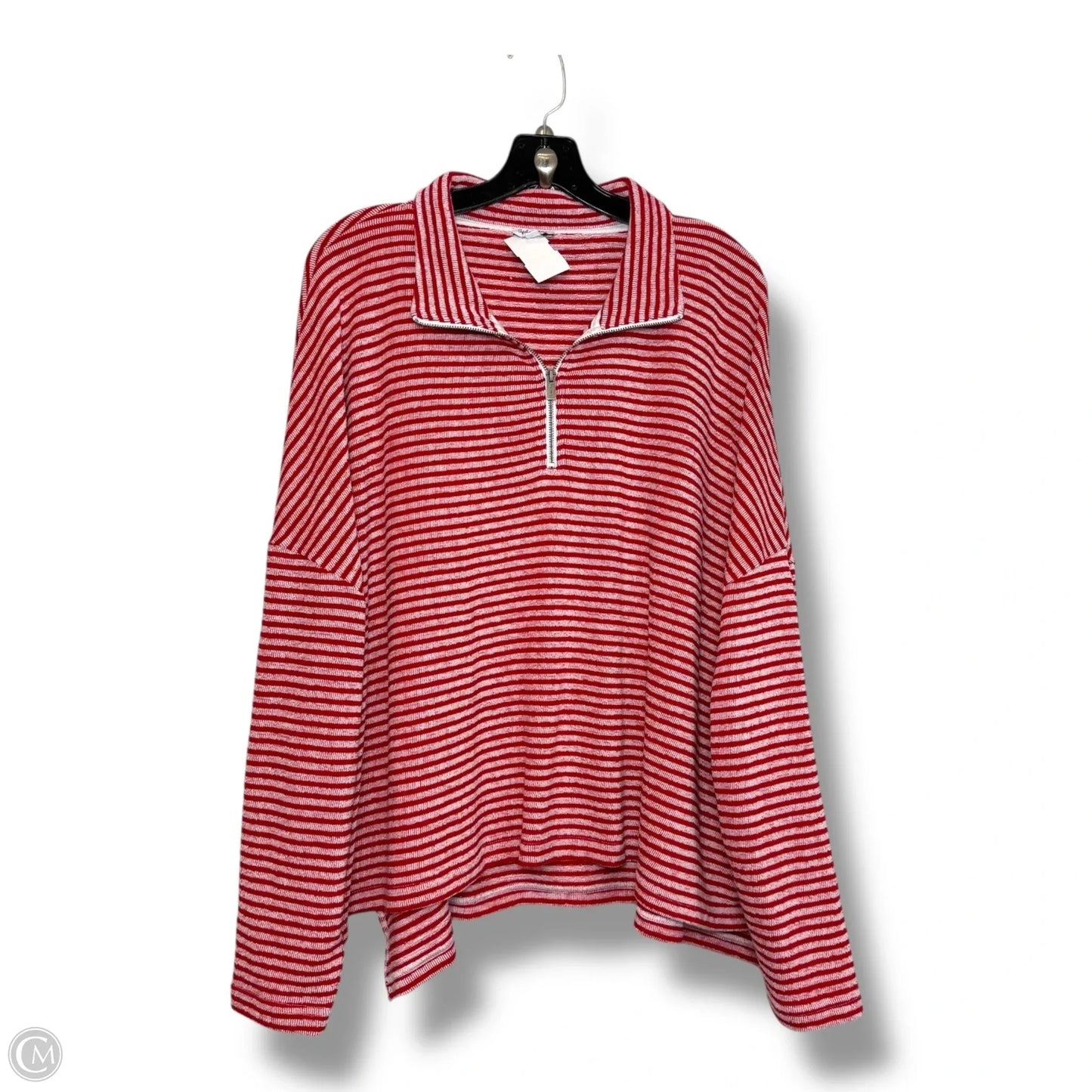Top 3/4 Sleeve By Splendid In Striped Pattern, Size: L