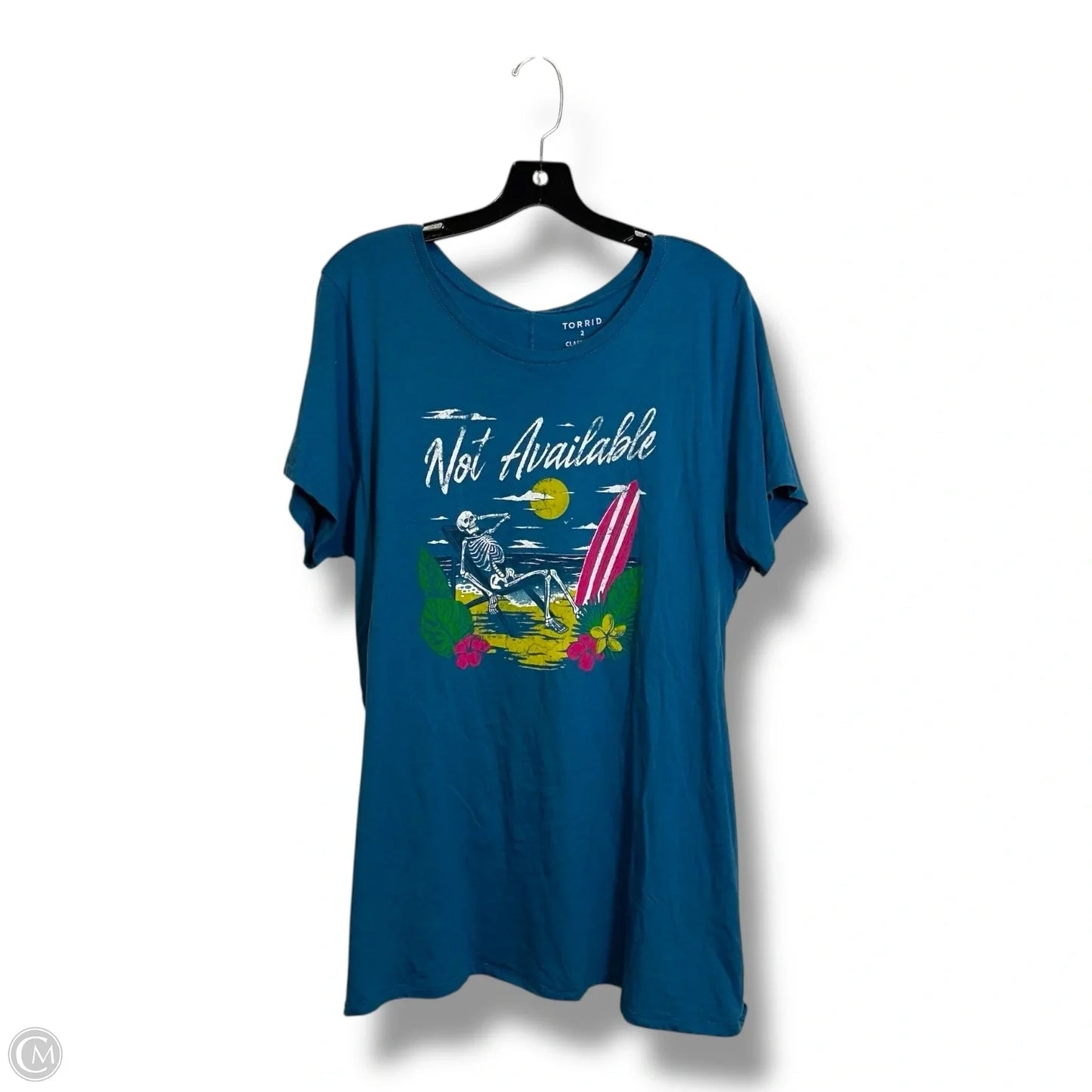 Top Short Sleeve Basic By Torrid In Blue, Size: 2x