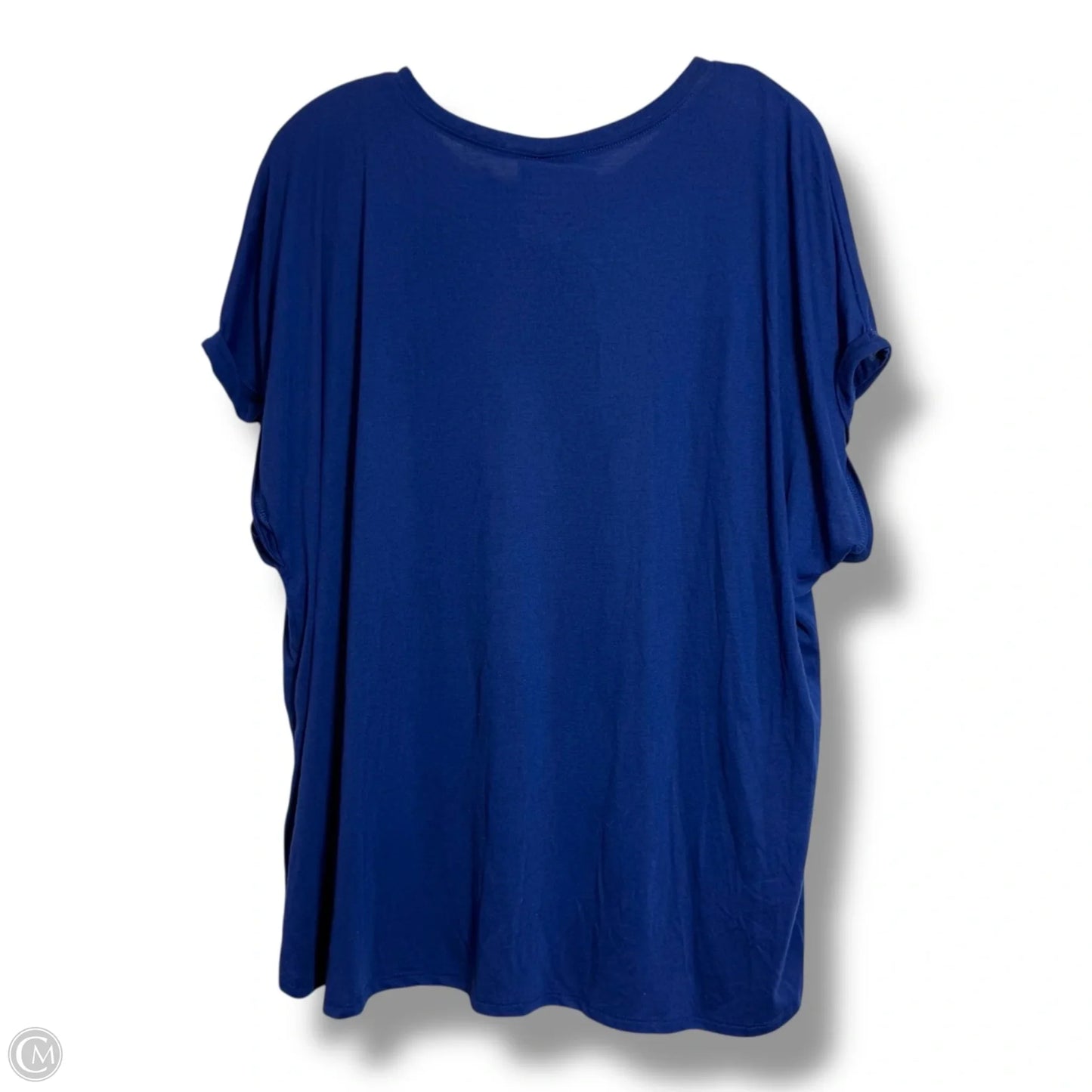 Journey Top Short Sleeve Basic By Clothes Mentor In Blue, Size: 2x