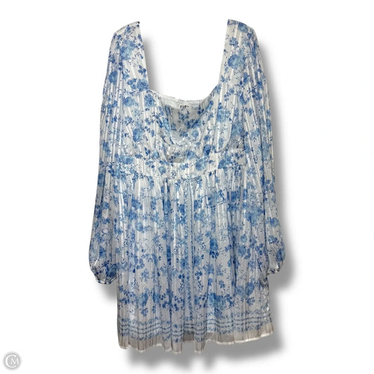 Tunic Long Sleeve By Clothes Mentor In Blue, Size: 3x