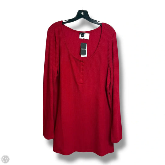 Top Long Sleeve By Torrid In Red, Size: 2x