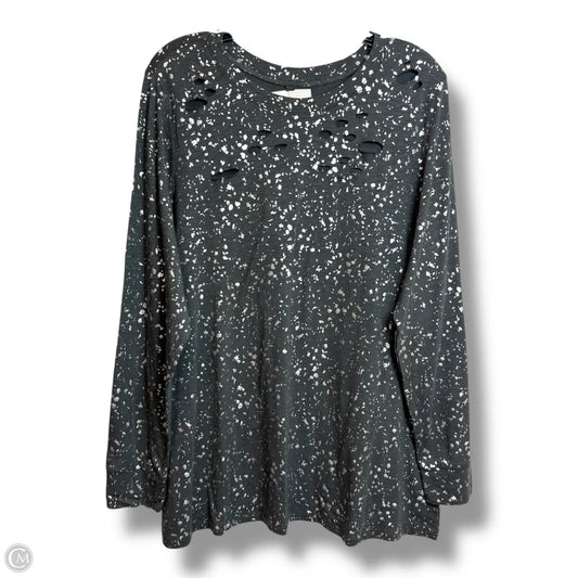 Top Long Sleeve Basic By Torrid In Grey, Size: 2x