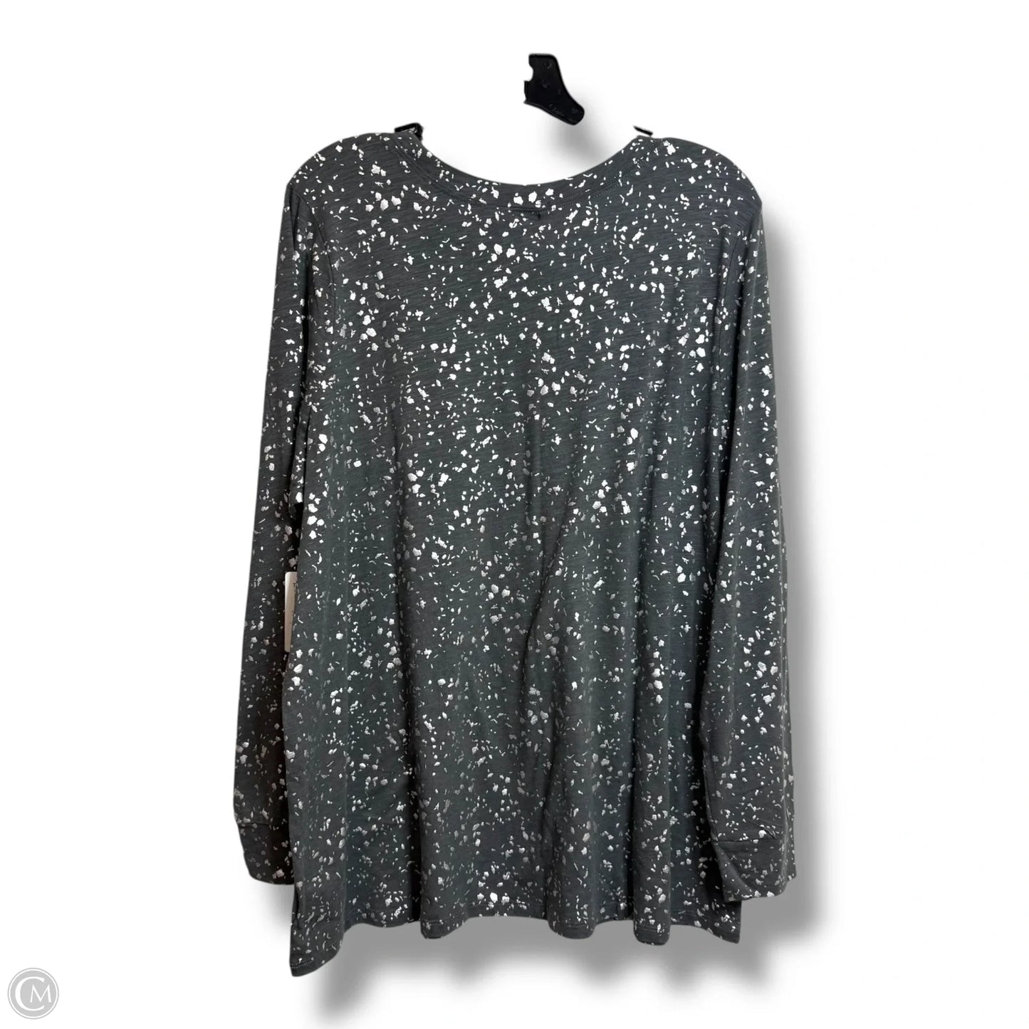 Top Long Sleeve Basic By Torrid In Grey, Size: 2x