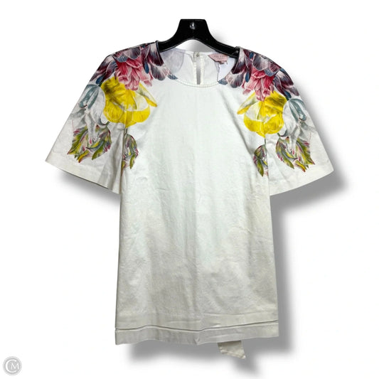Top Short Sleeve By Ted Baker In Floral Print, Size: 2