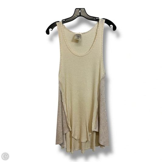 Top Sleeveless By Vocal In Ivory, Size: S
