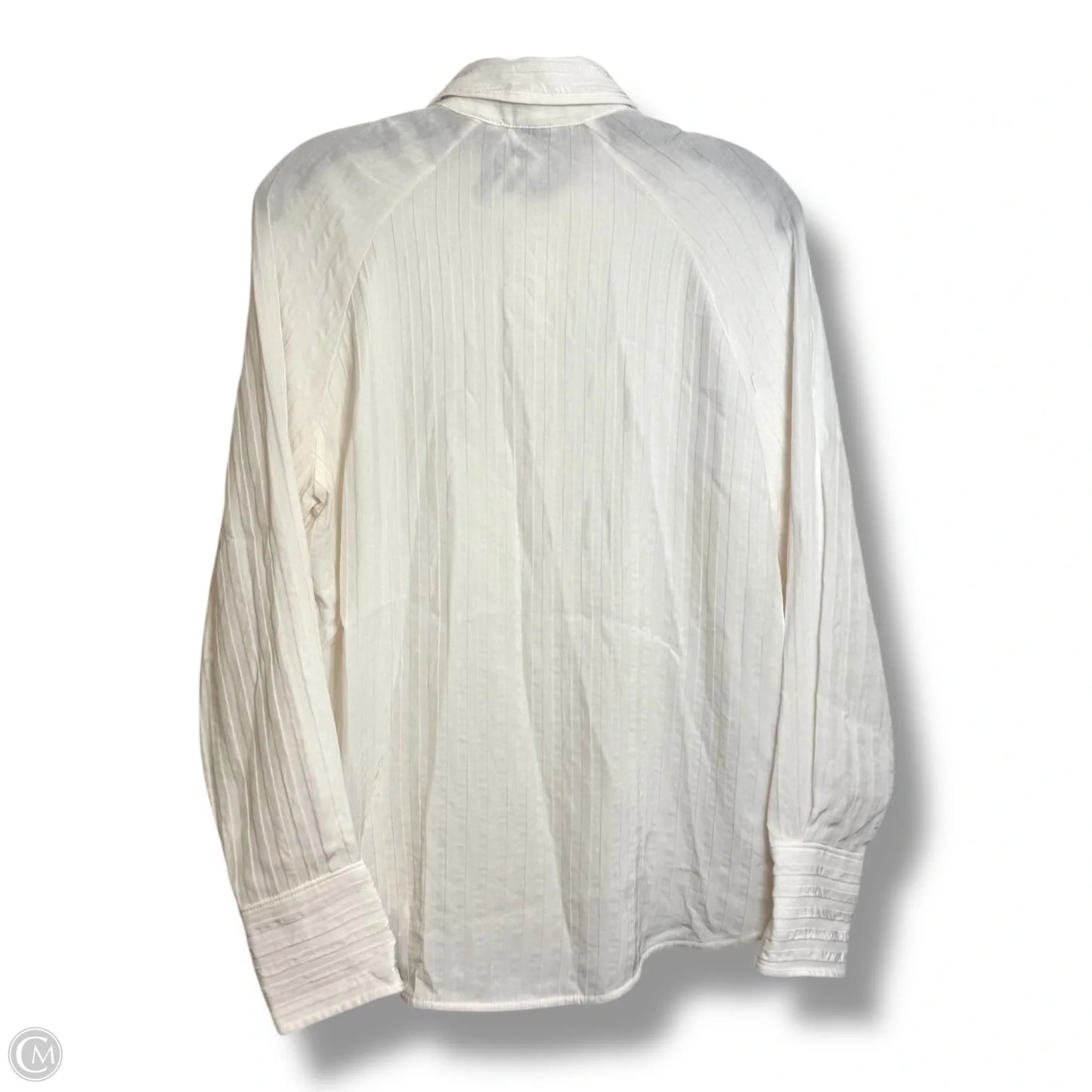 Blouse Long Sleeve By Everlane In White, Size: Xs