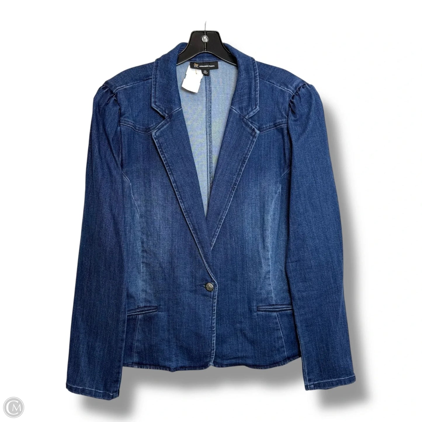 Jacket Denim By Inc In Blue Denim, Size: Xxl