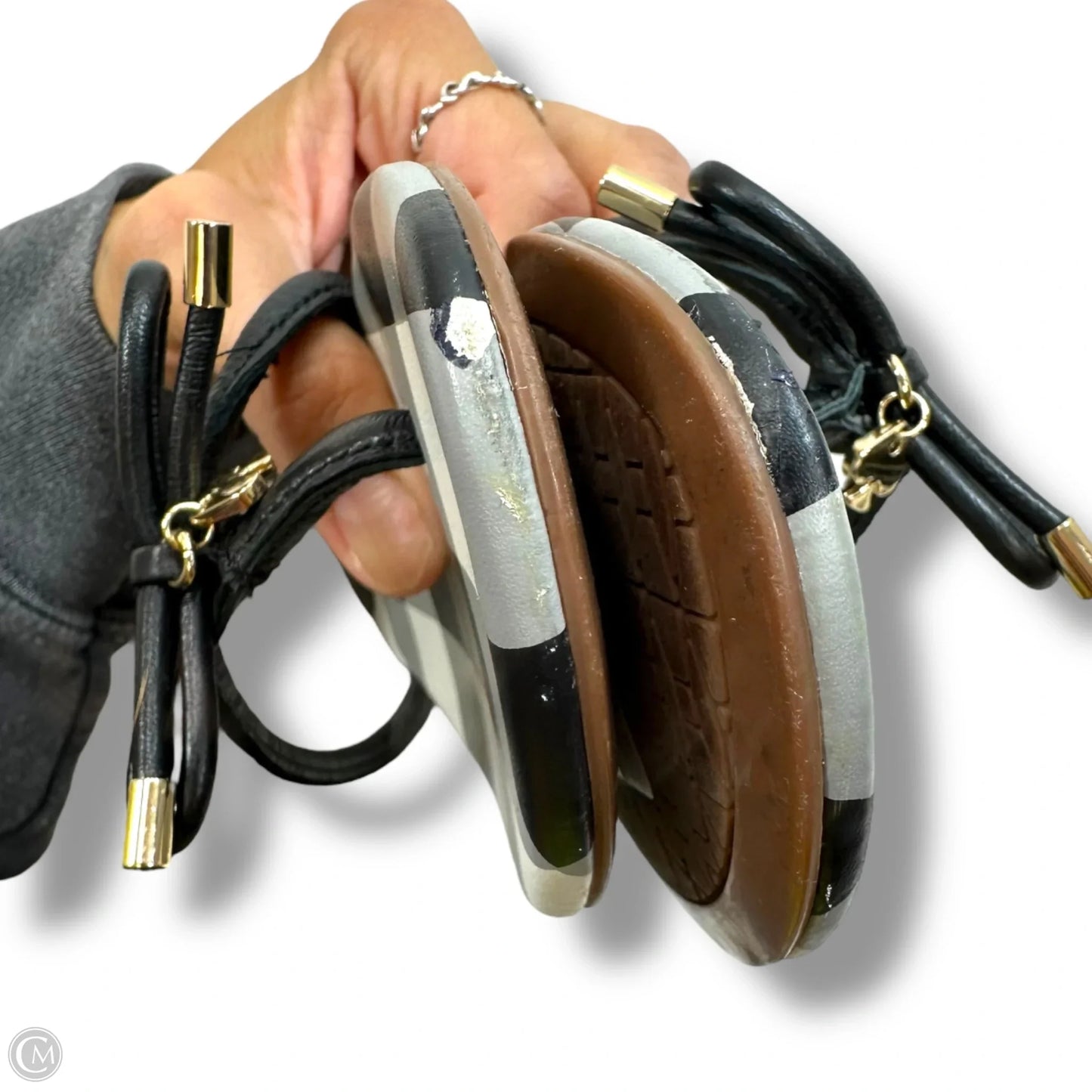 Sandals Designer By Kate Spade In Checkered Pattern, Size: 8