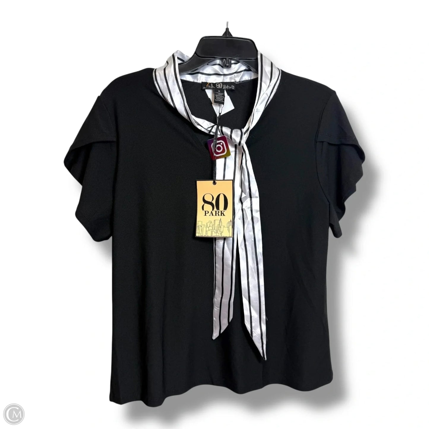 Top Short Sleeve By Cmf In Black, Size: Xl