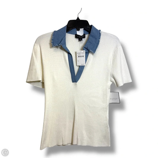 Top Short Sleeve By Laundry In White, Size: M