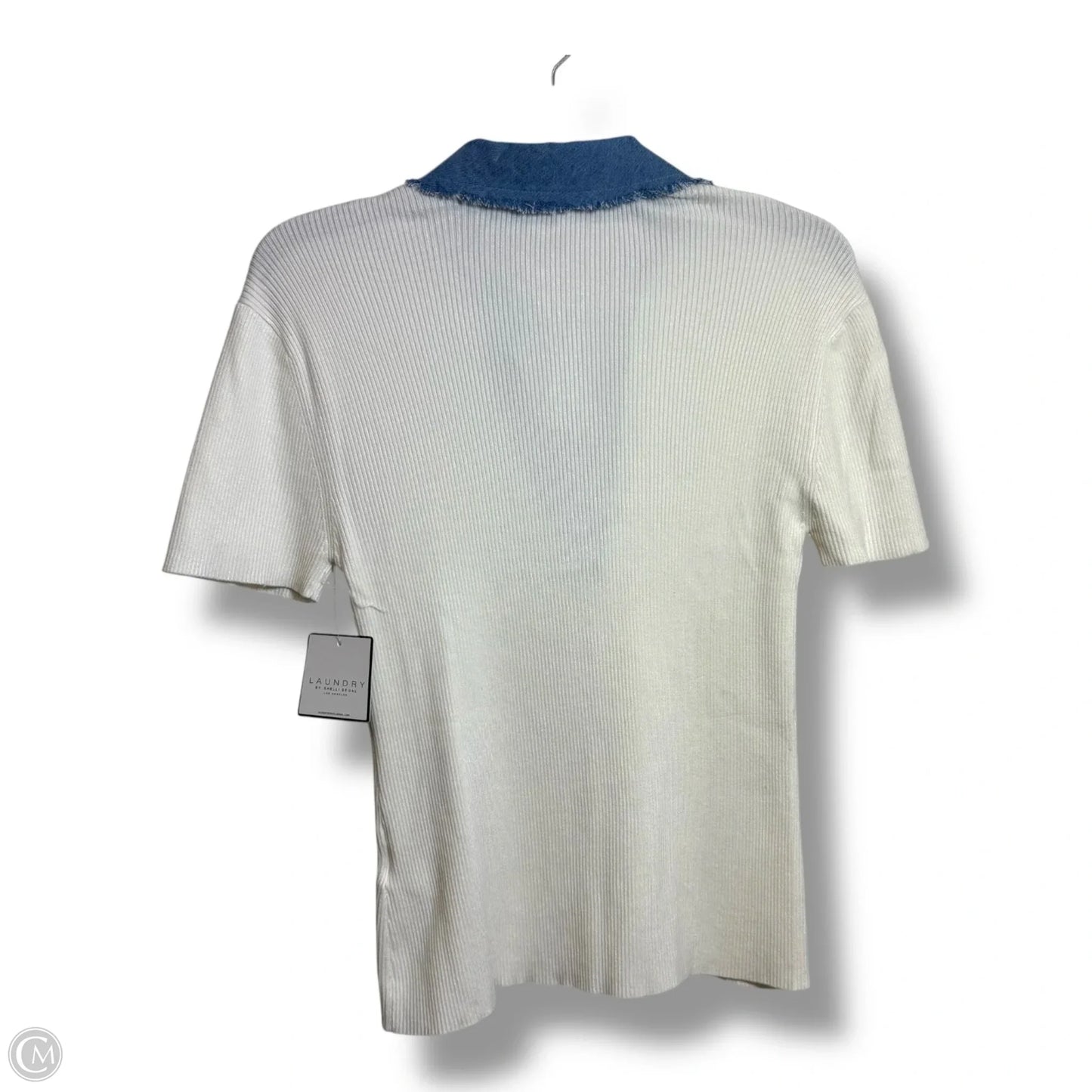 Top Short Sleeve By Laundry In White, Size: M