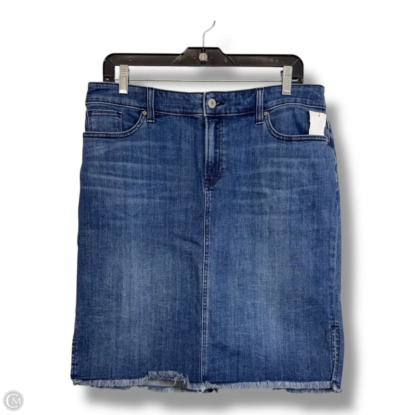Skirt Mini & Short By Chicos In Blue Denim, Size: 10