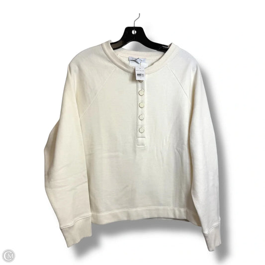Top Long Sleeve By Ann Taylor In Ivory, Size: M