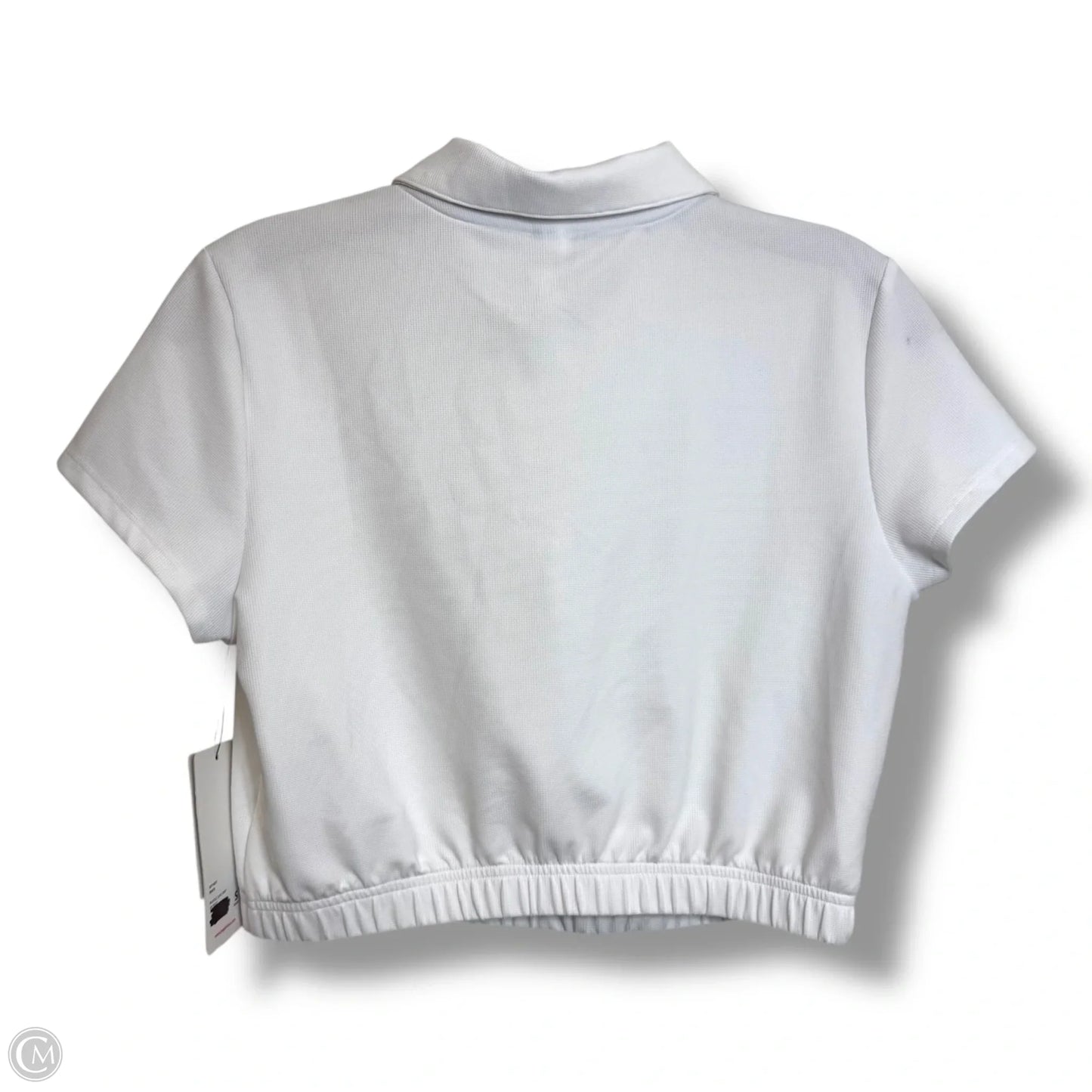 Athletic Top Short Sleeve By Yogalicious In White, Size: S