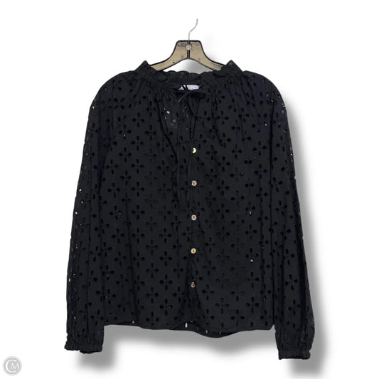 Top Long Sleeve By Nine West Apparel In Black, Size: S