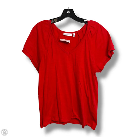 Top Short Sleeve Basic By Rafaella In Red, Size: M