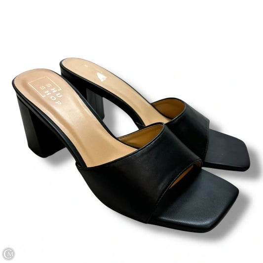 Sandals Heels Block By Shu Shop In Black, Size: 8.5