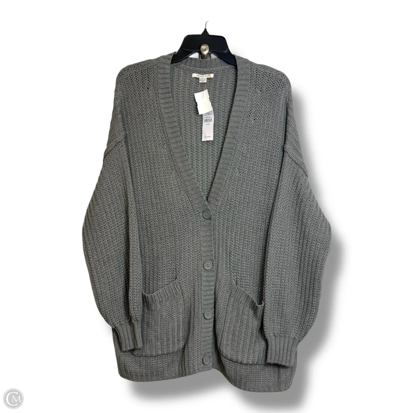 Oversized Cardigan By American Eagle In Grey, Size: Xs