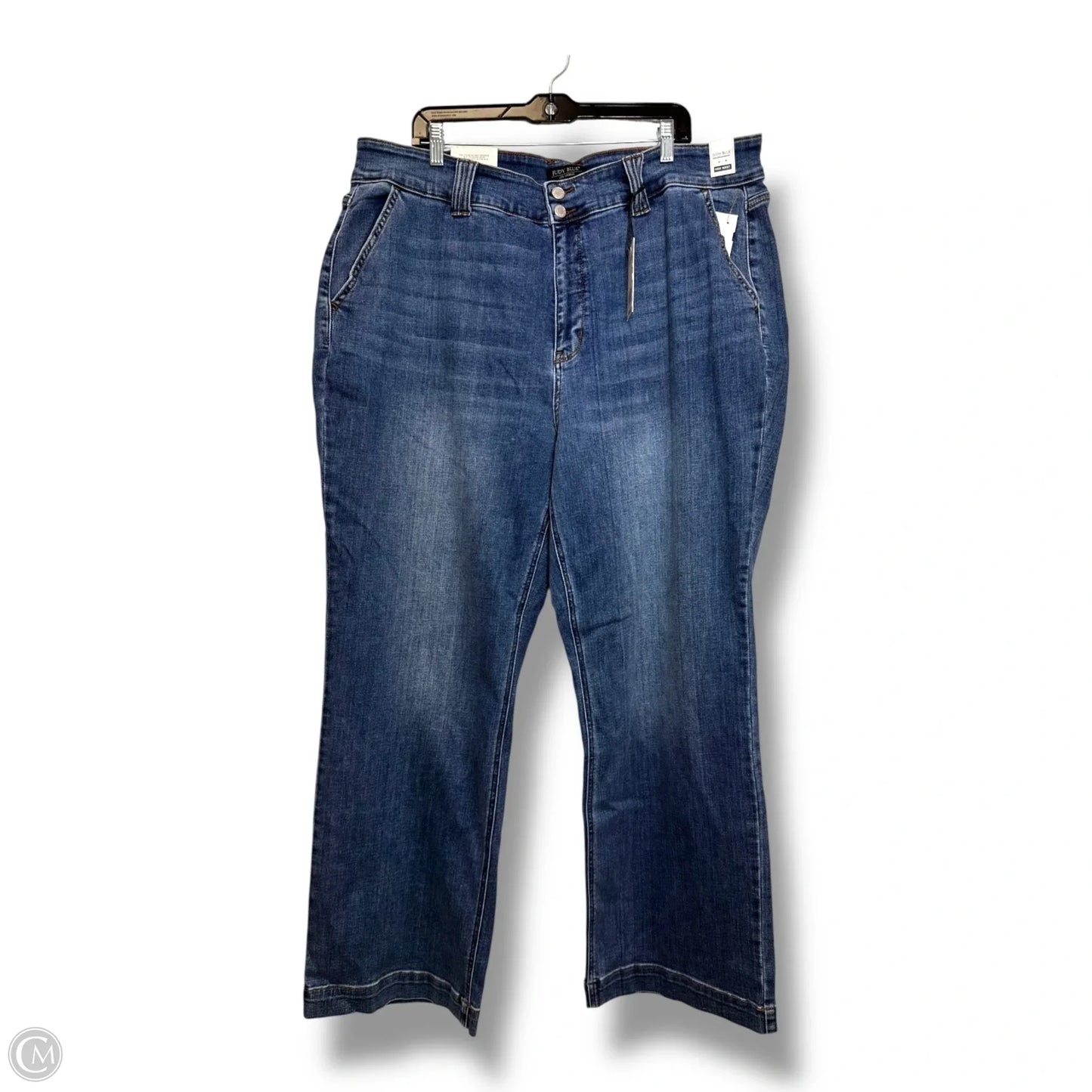 Jeans Wide Leg By Judy Blue In Blue Denim, Size: 24
