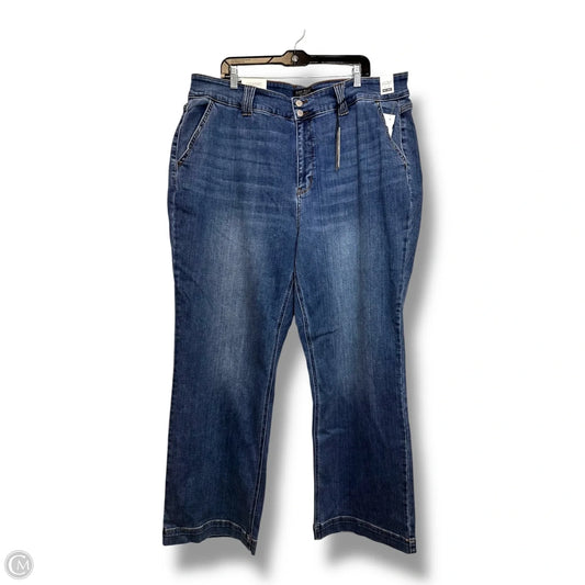 Jeans Wide Leg By Judy Blue In Blue Denim, Size: 24
