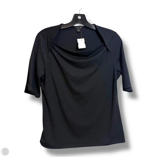 Top Short Sleeve By Ann Taylor In Black, Size: M