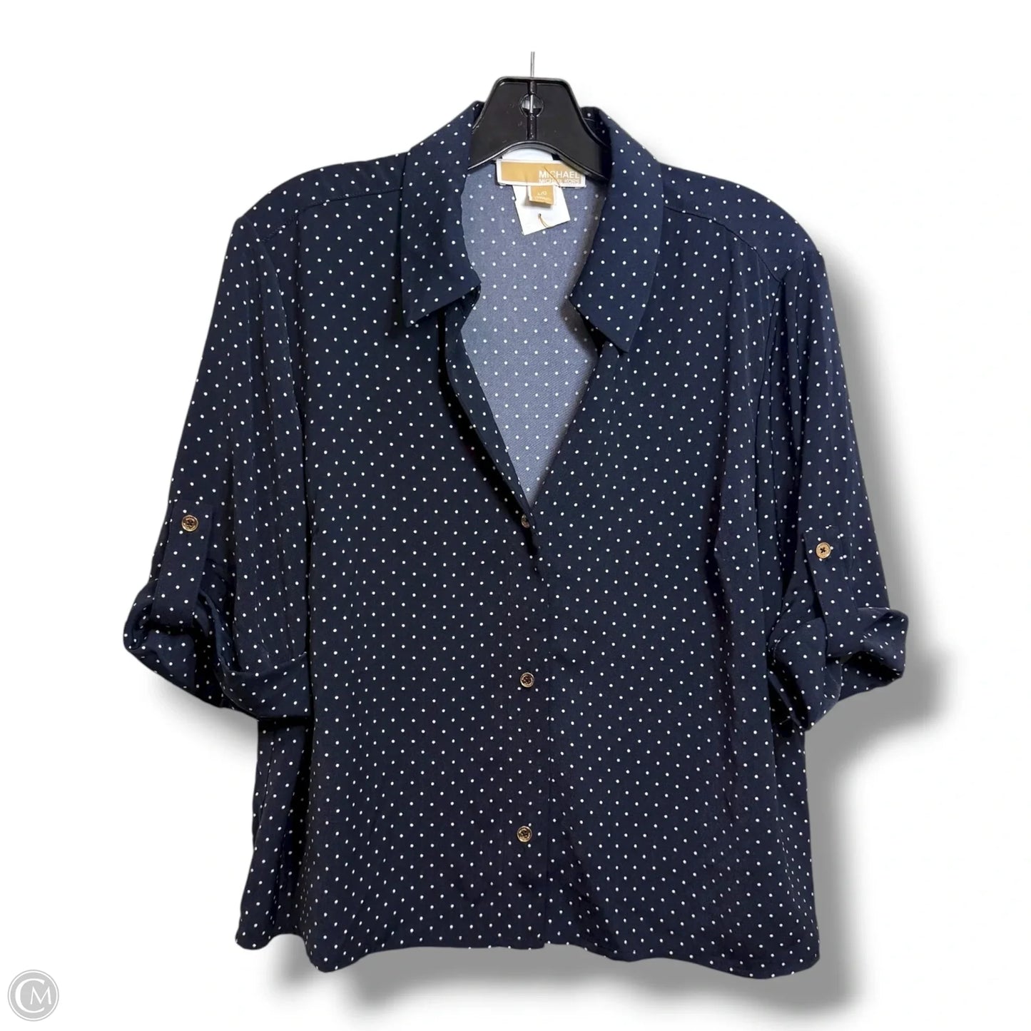 Top Short Sleeve By Michael By Michael Kors In Navy, Size: L