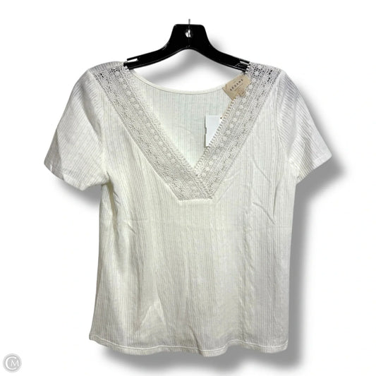 Top Short Sleeve By Clothes Mentor In White, Size: Xs