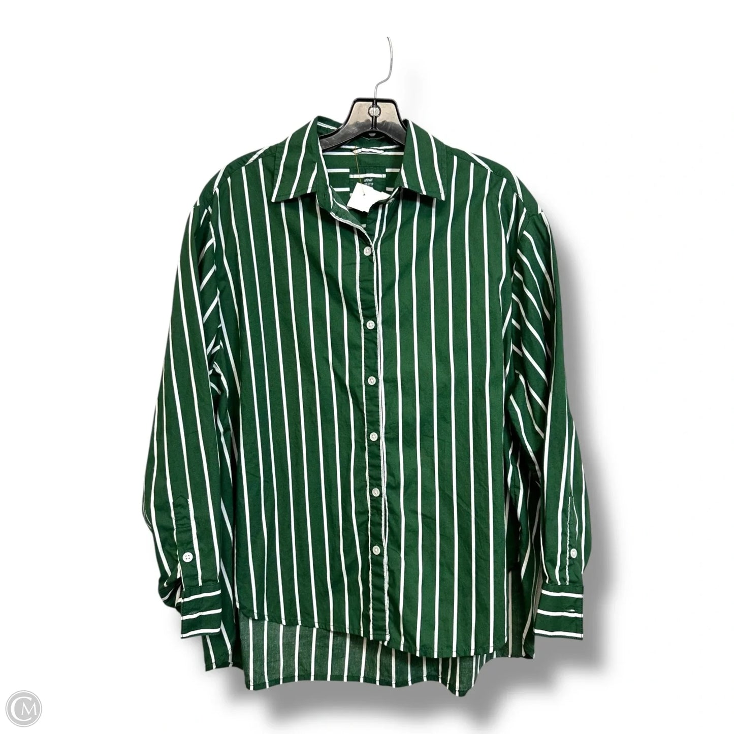 Blouse Long Sleeve By Aerie In Striped Pattern, Size: Xxs