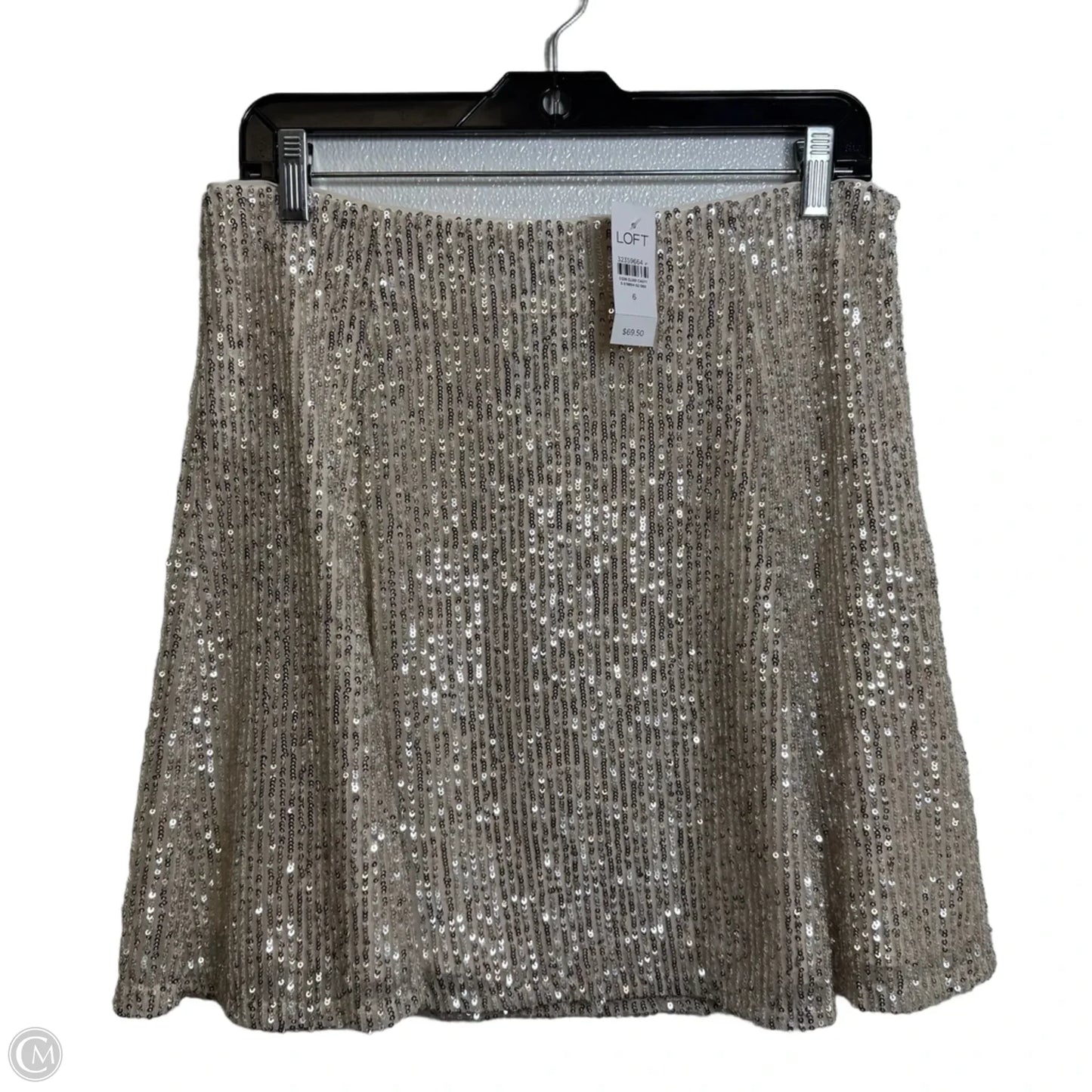 Skirt Mini & Short By Loft In Silver, Size: 6