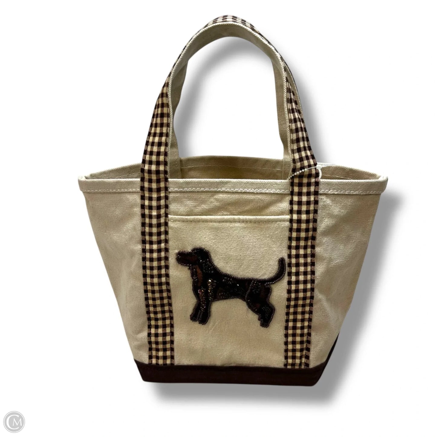 Hartley Beaded canvas Quail dog Tote By Anthropologie, Size: Small