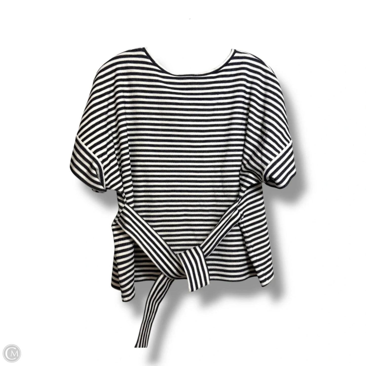 Top Short Sleeve By Express In Striped Pattern, Size: M