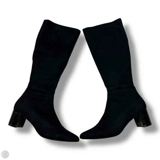 Boots Mid-calf Heels By Donald Pliner In Black, Size: 7.5