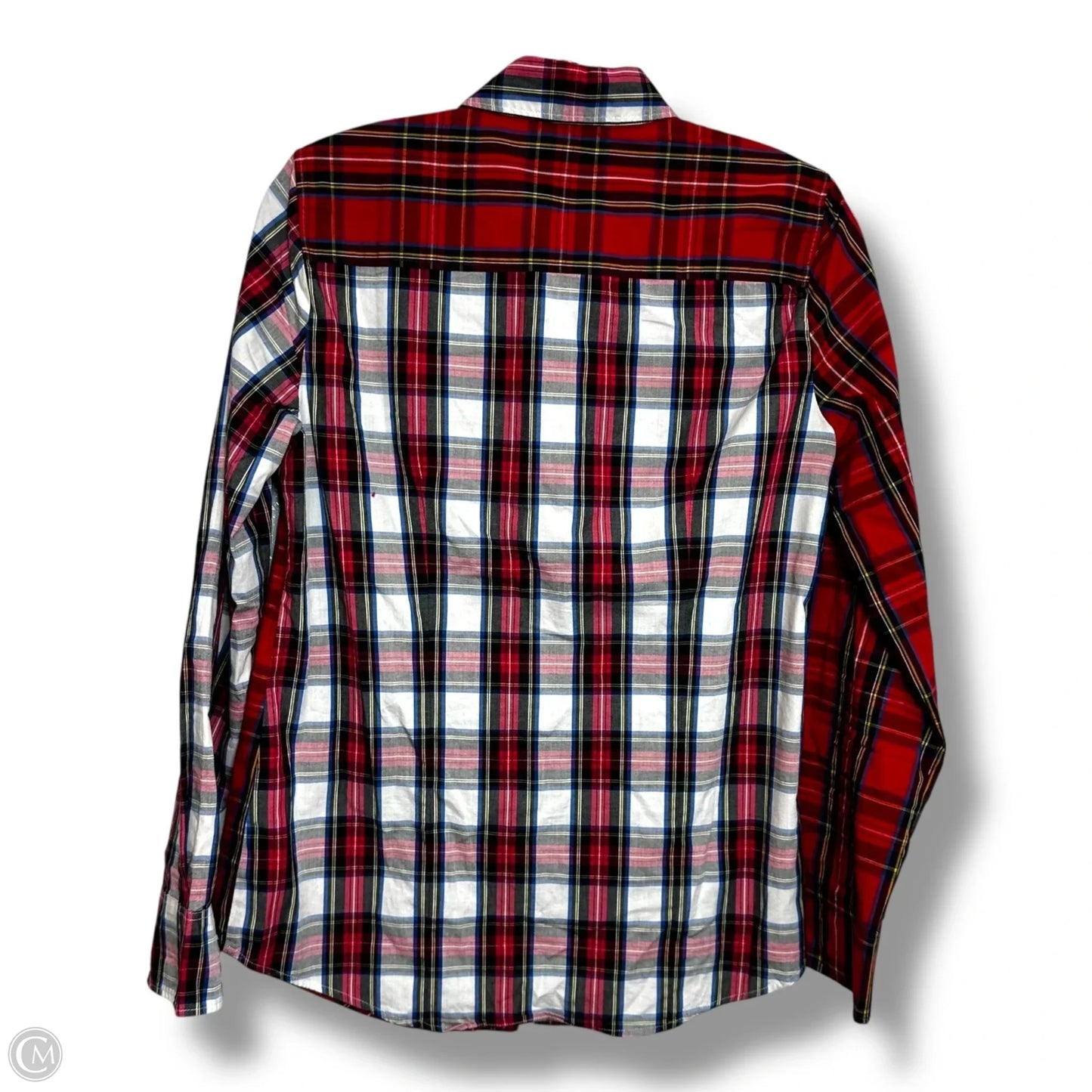 Top Long Sleeve By J. Crew In Plaid Pattern, Size: S