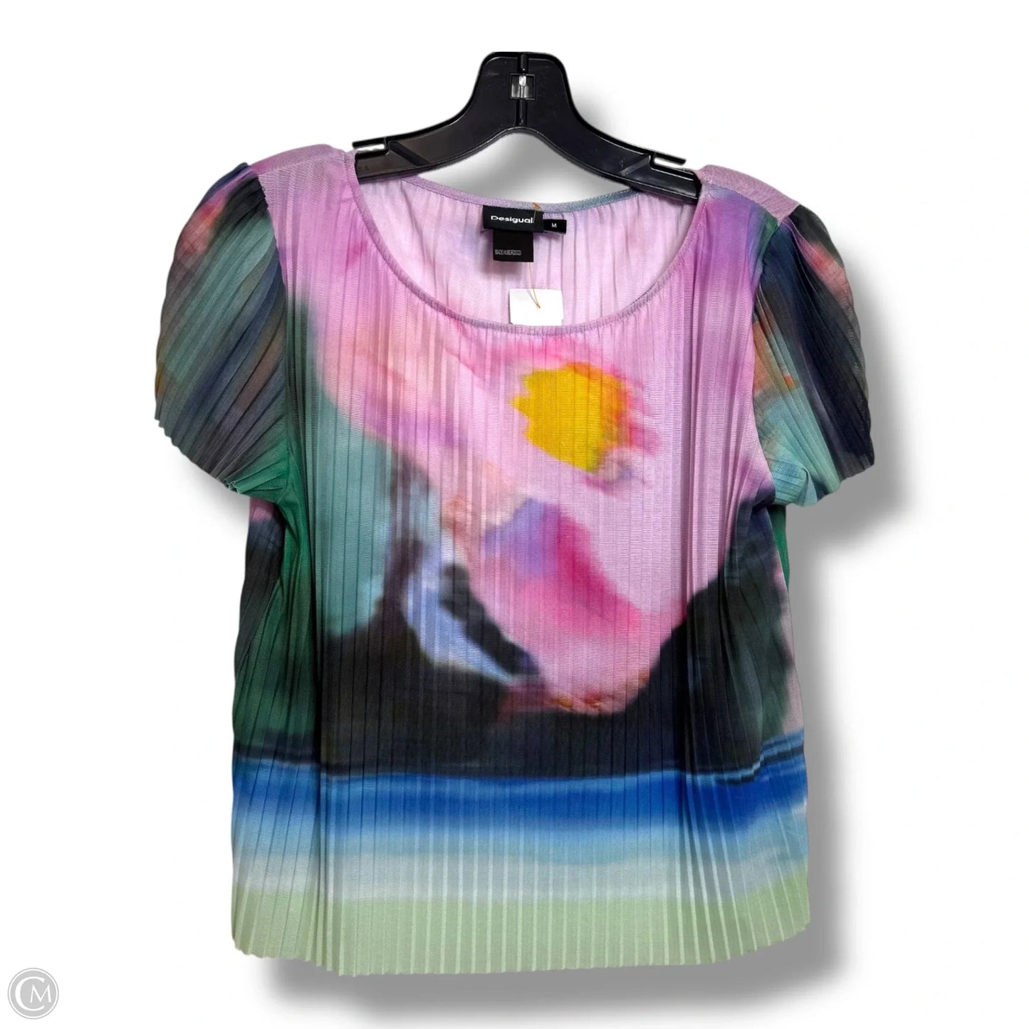Top Short Sleeve By Desigual In Multi-colored, Size: M