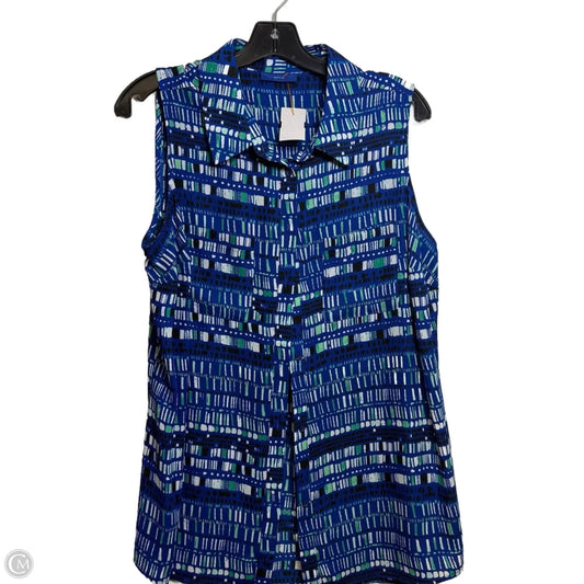 Top Sleeveless By Apt 9 In Blue, Size: 1x