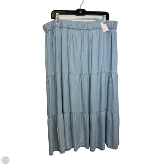 Skirt Midi By Style And Company In Blue, Size: Xl